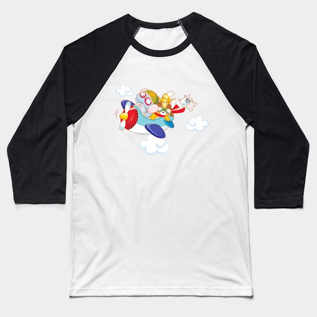 animals flying together Baseball T-Shirt by adamanartwork